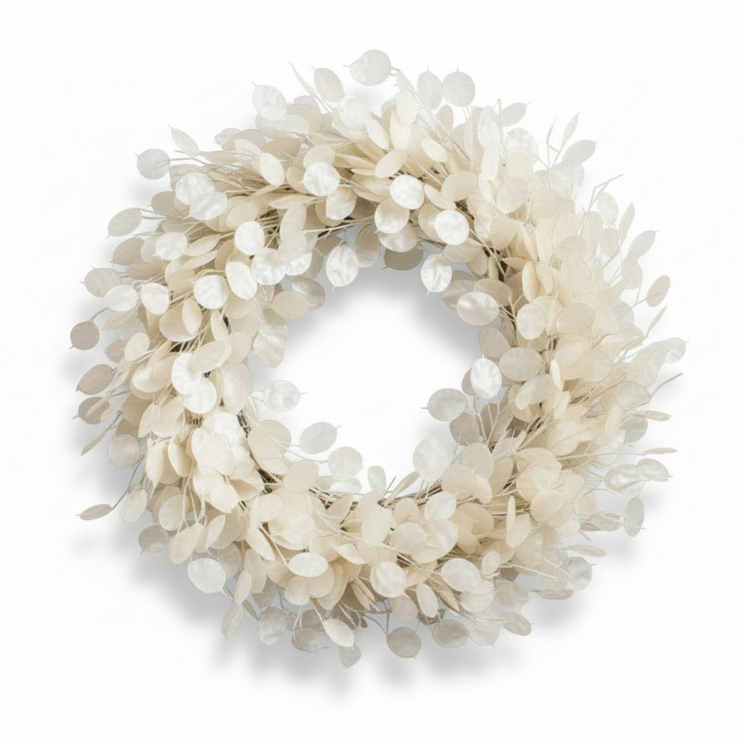Handcrafted Honesty Plant Wreath – Natural Lunaria Wall & Door Decor